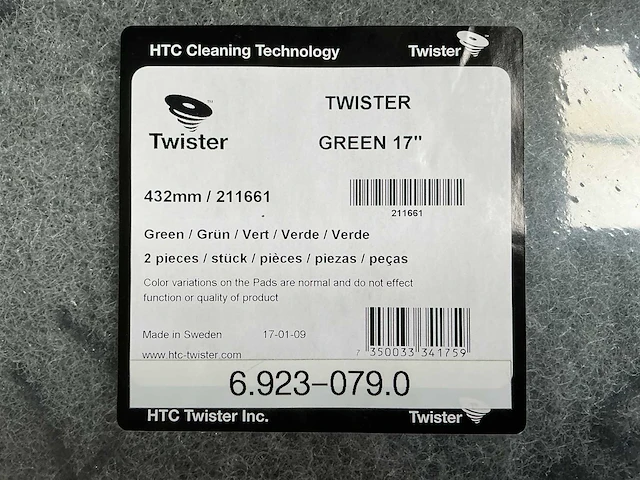 Htc cleaning technology twister pad green 17 inch (3x) - afbeelding 3 van  3