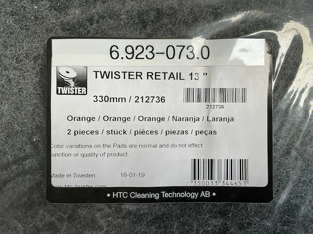 Htc cleaning technology twister pad retail 13 inch (5x) - afbeelding 3 van  3