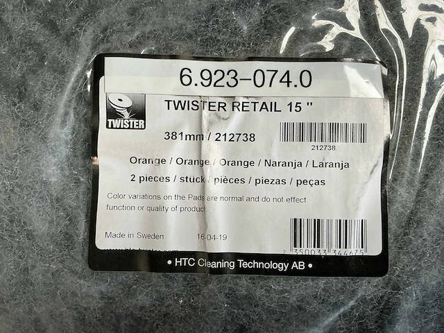 Htc cleaning technology twister pad retail 15 inch (4x) - afbeelding 3 van  3