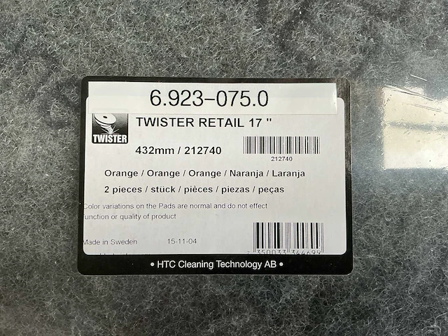 Htc cleaning technology twister pad retail 17 inch (4x) - afbeelding 3 van  3