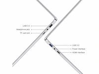Huashetrade 14 inch laptop intel celeron n3350 64bit 4gb ddr3 ram 64gb qwerty - afbeelding 4 van  5