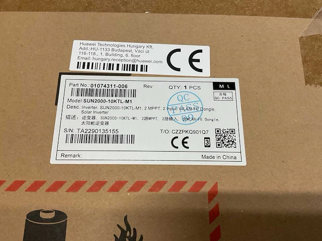 Huawei sun2000-10ktl-m1 omvormer - afbeelding 4 van  4