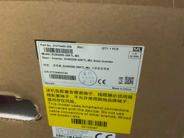 Huawei sun2000-30ktl-m3 omvormer - afbeelding 2 van  2