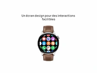 Huawei watch 3 4g amoled touchscreen doorlopende gezondheidstracking esimgesprekken gps bruin leren bandje - afbeelding 2 van  6