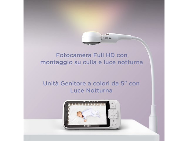 Hubble connected nursery pal sky view babymonitor met camera - afbeelding 2 van  6