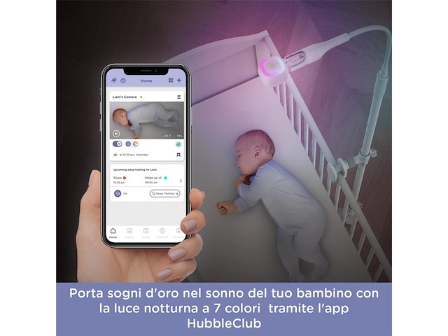 Hubble connected nursery pal sky view babymonitor met camera - afbeelding 3 van  6