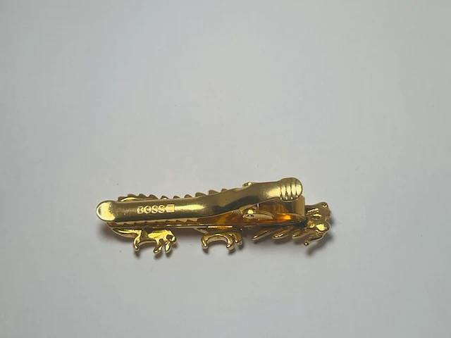 Hugo boss golden dragon 14kt gp tie pin - new old stock - afbeelding 3 van  3