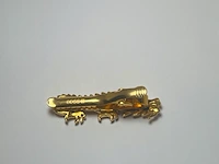 Hugo boss golden dragon 14kt gp tie pin - new old stock - afbeelding 3 van  3