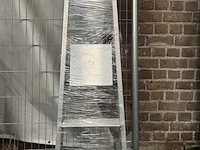 Huishoudtrap/geribbelde staande sportladder 3 treden zarges, nova s 42453 - afbeelding 2 van  2