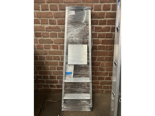 Huishoudtrap/geribbelde staande sportladder 3 treden zarges, nova s 42453 - afbeelding 2 van  4