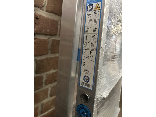 Huishoudtrap/geribbelde staande sportladder 3 treden zarges, nova s 42453 - afbeelding 4 van  4