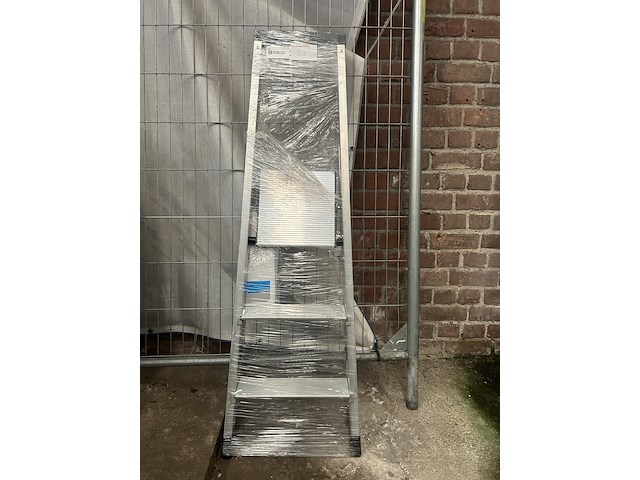 Huishoudtrap/geribbelde staande sportladder 3 treden zarges, nova s 42453 - afbeelding 2 van  4