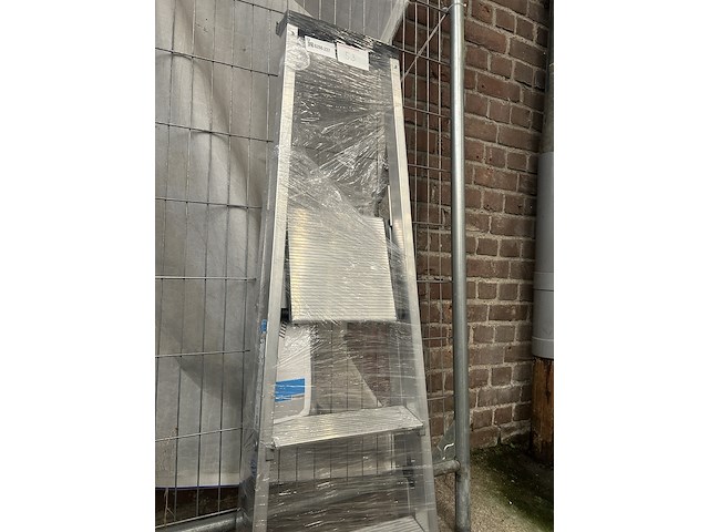 Huishoudtrap/geribbelde staande sportladder 3 treden zarges, nova s 42453 - afbeelding 3 van  4