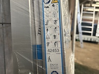 Huishoudtrap/geribbelde staande sportladder 3 treden zarges, nova s 42453 - afbeelding 4 van  4