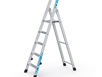 Huishoudtrap/geribbelde staande sportladder 5 treden zarges, nova s 42455 - afbeelding 1 van  4