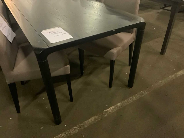 Huissen zwart eetkamertafel 220cm. - afbeelding 5 van  6