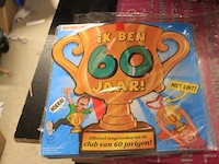 Huldeschild met koord 60 jaar 4 stuks ds 76 - afbeelding 1 van  3