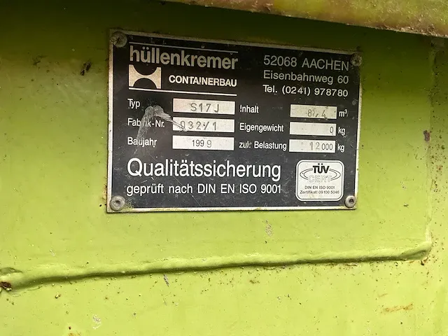 Hullenkremer s17j afvalcontainer - afbeelding 8 van  8