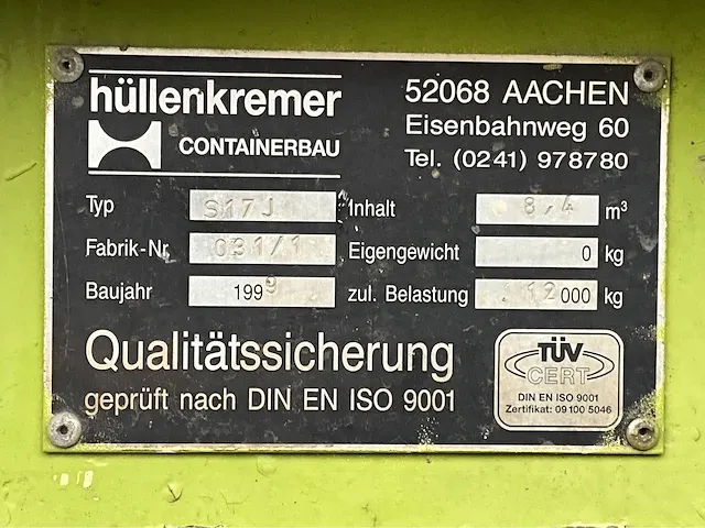 Hullenkremer s17j afvalcontainer - afbeelding 7 van  7