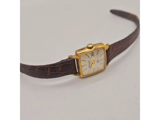 Humming 33 jewels goldplated automatisch horloge - afbeelding 4 van  6