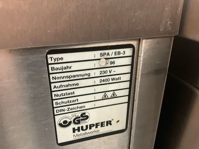 Hupfer spa / eb-3 warmhoudwagen - afbeelding 8 van  8