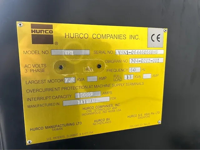 Hurco - vm-1 - cnc bewerkingscentra - afbeelding 7 van  16