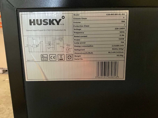Huskey c2s-865-bk-nl-hu koelkast - afbeelding 11 van  13