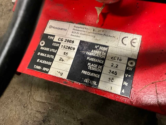 Husqvarna cg 200s vloerfreesmachine - afbeelding 7 van  7