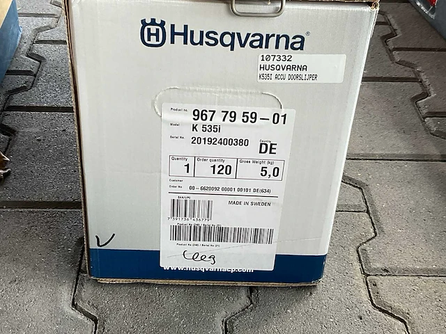 Husqvarna k535i accu doorslijpmachine body - afbeelding 4 van  4