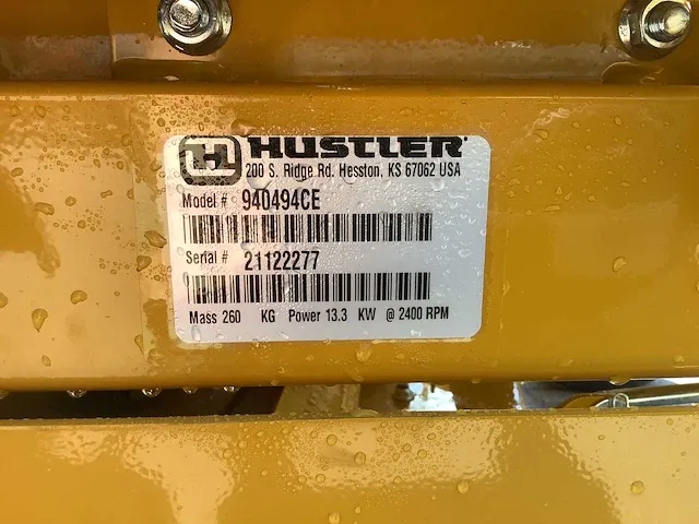 Hustler raptor 42x / 940494ce v-twin zero turn gazonmaaier - afbeelding 17 van  17