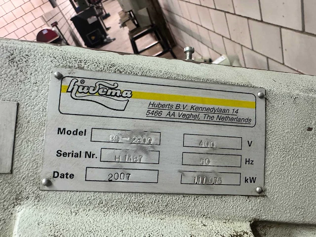 Huvema - 2007 - bs-2800 - metalen horizontale bandzaagmachine - afbeelding 6 van  6