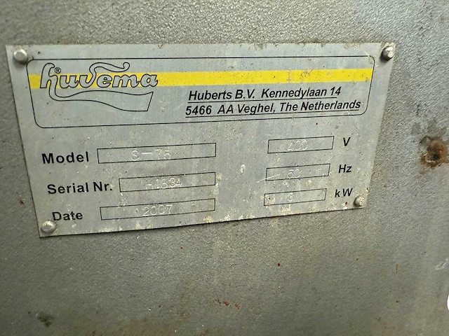 Huvema - 2007 - s-75 - bandschuurmachine - afbeelding 4 van  4