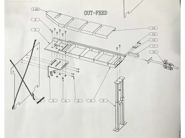 Huvema afvoer rollenbaan voor zaagmachine - afbeelding 6 van  7
