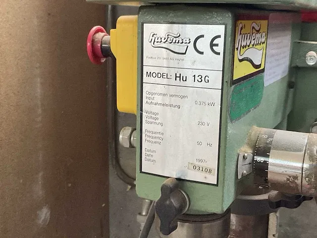 Huvema hu 13 g tafelboormachine - afbeelding 8 van  8