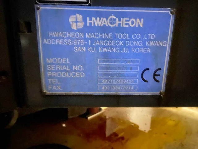 Hwacheon hi-tech 250 at with c & y axis - afbeelding 9 van  14