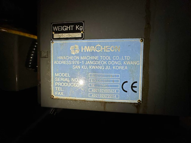 Hwacheon hi-tech 250 at with c & y axis - afbeelding 12 van  14