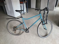 Hybride fiets riverside, turquoise / blauw inclusief sterk art 2 kettingslot en sleutel - afbeelding 1 van  13