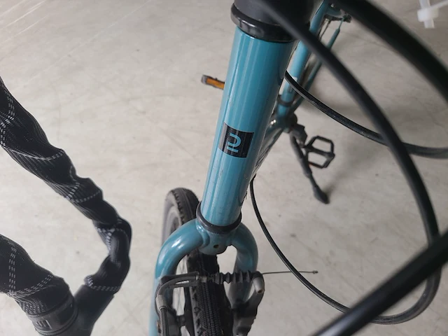 Hybride fiets riverside, turquoise / blauw inclusief sterk art 2 kettingslot en sleutel - afbeelding 13 van  13