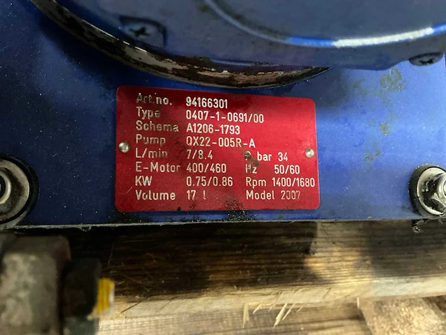 Hydraulisch aggregaat - afbeelding 4 van  4