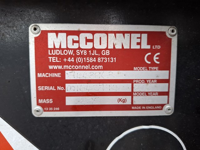 Hydraulische arm met cirkelmaaier en klepelmaaier, mc connel, rm 1250 , 2016 - afbeelding 24 van  26