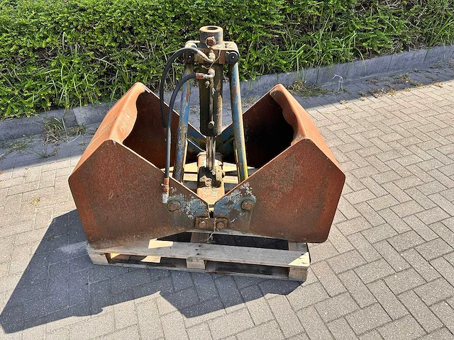 Hydraulische graafbak schalenknijper voor hijskraan - 400ltr zonder rotator - hijs- en heftechniek - afbeelding 1 van  4