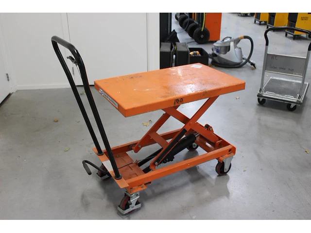 Hydraulische heftafel rema holland. maximaal 250 kg. maximale hefhoogte 93 cm. baldafmeting 83 x 50 cm. - afbeelding 2 van  3