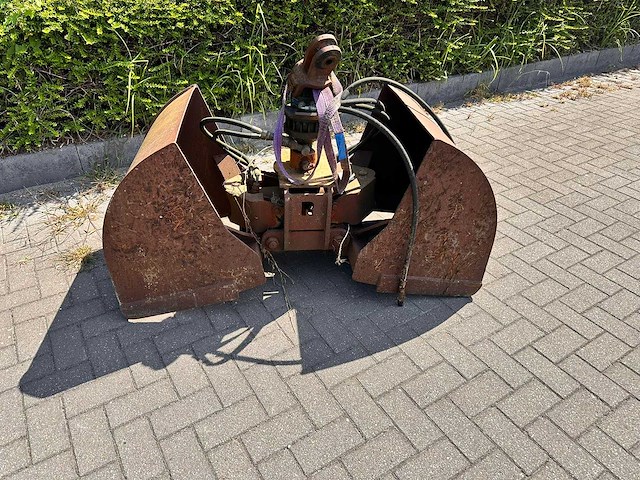 Hydraulische schalenknijper graafbak - inclusief rotator 400ltr - hijs- en heftechniek - afbeelding 3 van  5
