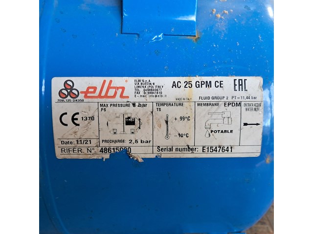 Hydrofoorinstallatie 4,2m³/uur 230v, ebara, jex m 80 - afbeelding 6 van  6