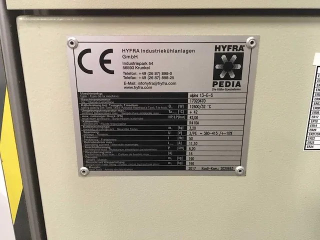 Hyfra alpha 13-e-s cooling unit - afbeelding 4 van  6