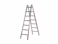 Hymer trapladder dubbelzijdig begaanbaar 2x6 sporten - afbeelding 3 van  4