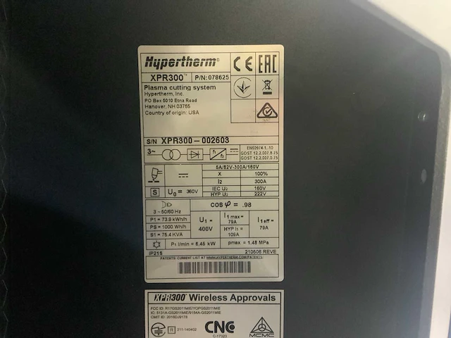 Hypertherm xpr300 plasma bron - afbeelding 7 van  11