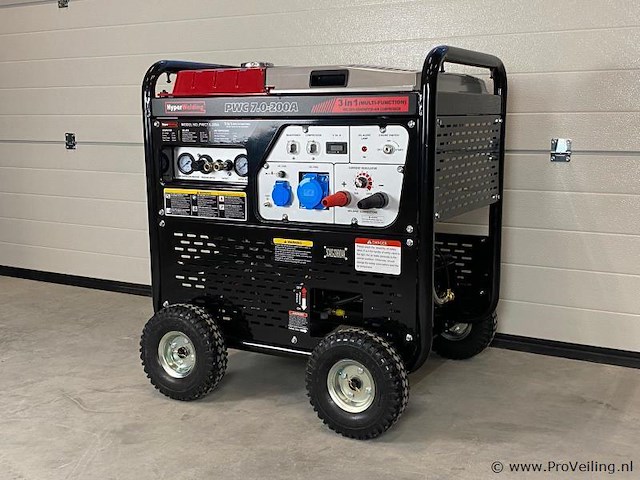Hyperwelding pwc7.0-200a 3 in 1 multimachine (generator, lasapparaat en luchtcompressor) - afbeelding 3 van  8
