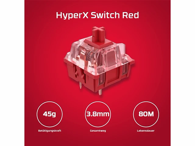 Hyperx alloy origins pbt mechanisch gaming toetsenbord us qwerty aqua - afbeelding 4 van  4