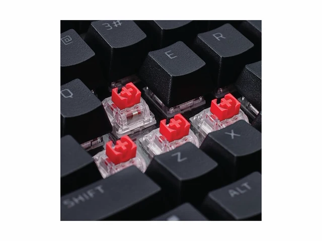 Hyperx alloy rise mechanisch gaming toetsenbord, rode schakelaars, hot swap zwart - afbeelding 4 van  4